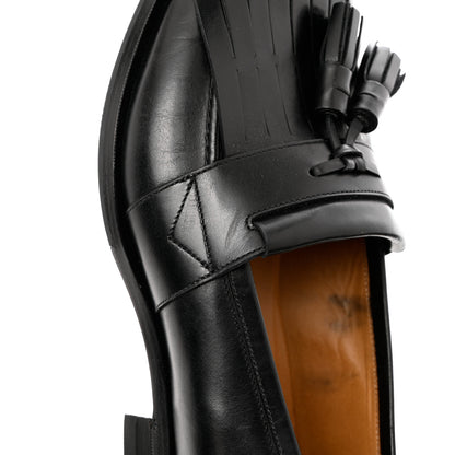 Gucci Calfskin Mens Tassel Loafers 8 Black 12 of 17