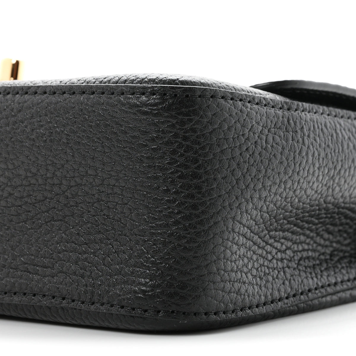 Grained Calfskin Mini Souplissimo Maxi Flap Black