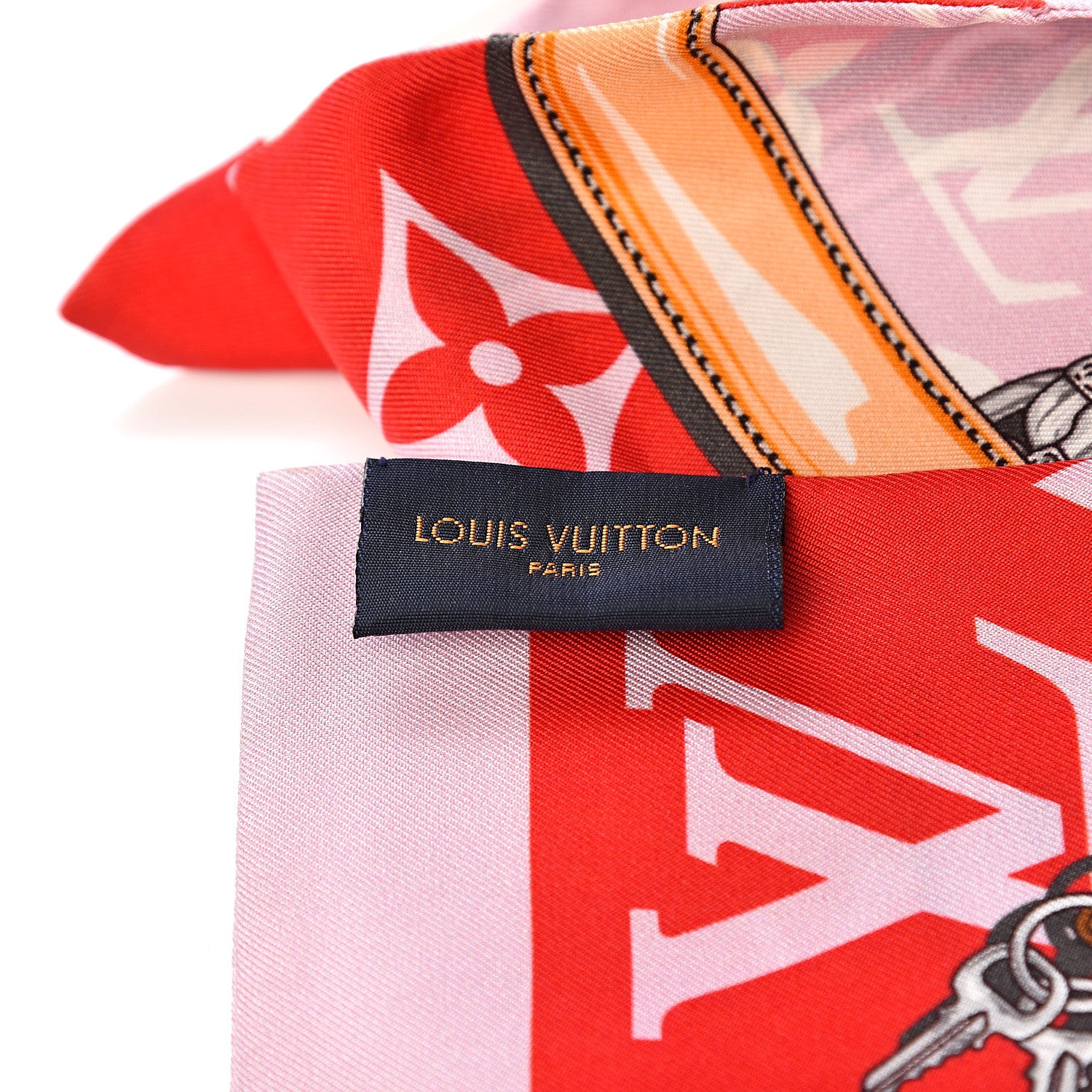 Louis Vuitton Silk Monogram Giant Confidential Bandeau Rouge 3 of 3