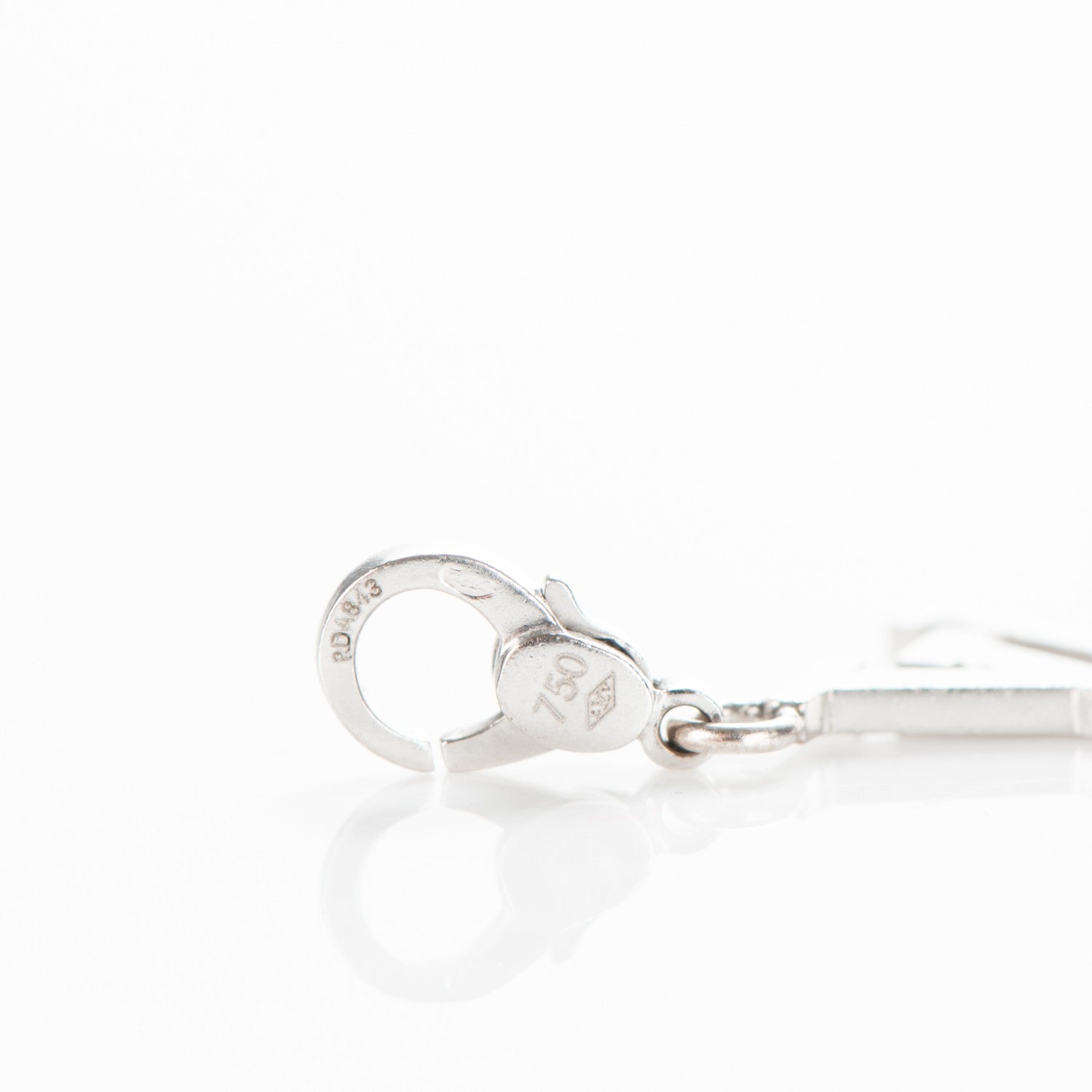 Louis Vuitton 18K White Gold LV Initiales Charm 3 of 4