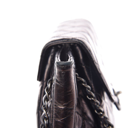 Chanel Glazed Calfskin Quilted Accordion Flap Black 14 of 15