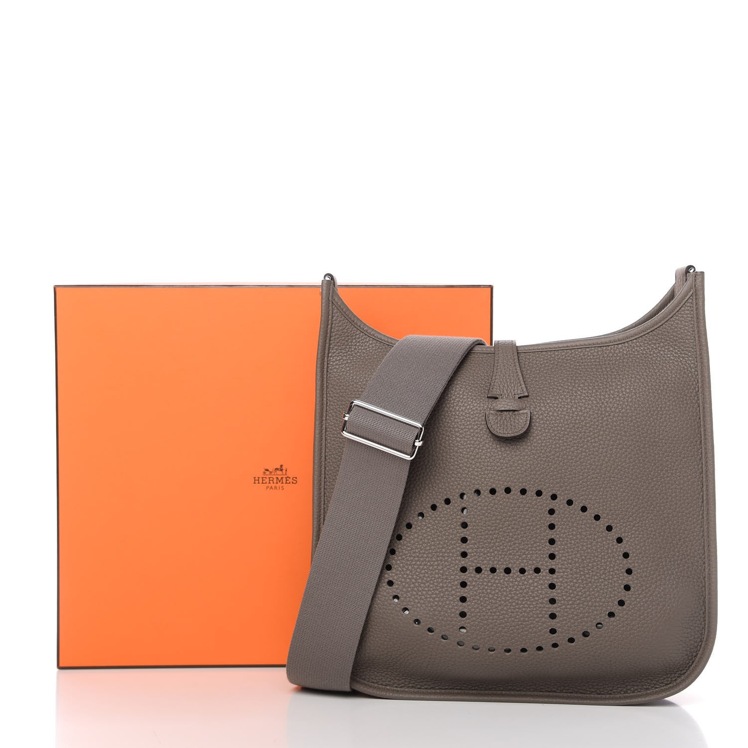 Hermes Taurillon Clemence Evelyne III PM Etain 11 of 11