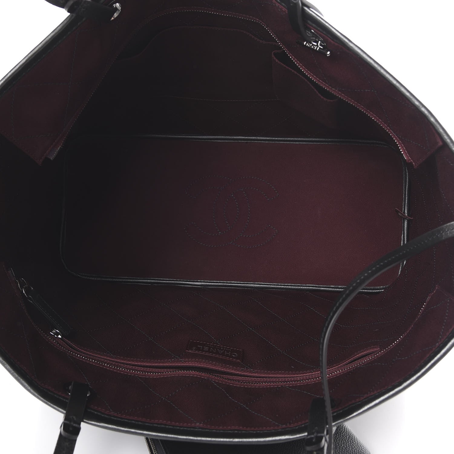 Chanel Grained Calfskin Large Shopping Fever Tote Black 5 of 12