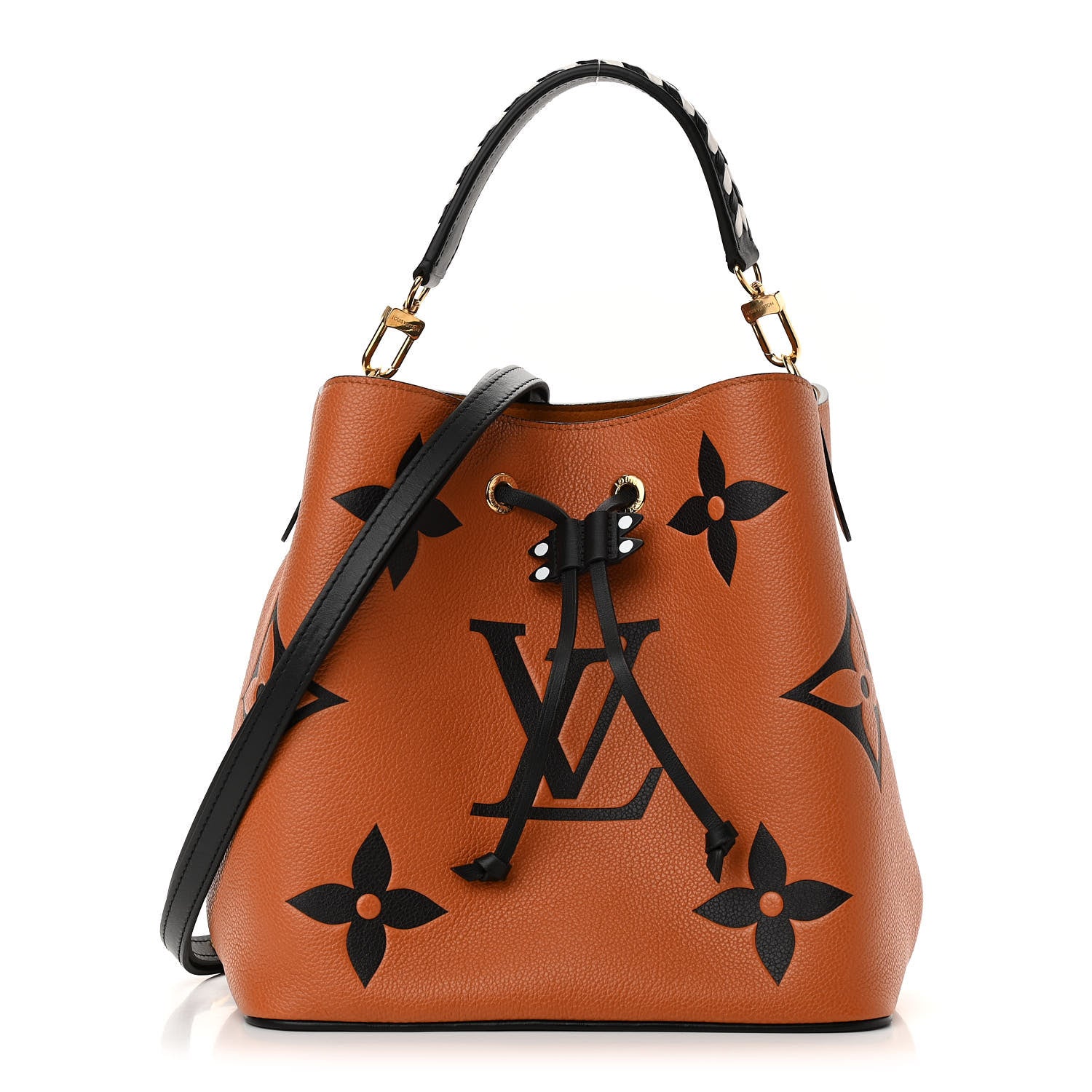 Louis Vuitton Empreinte Monogram Giant Crafty Neonoe MM Caramel Black 3 of 11