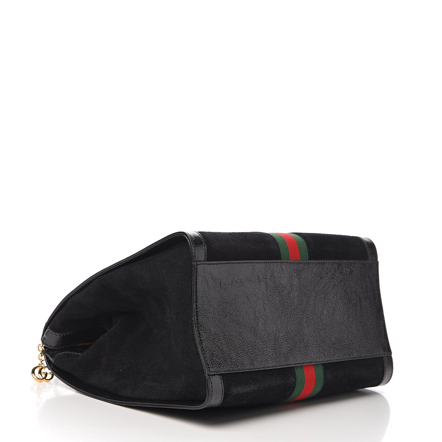 Gucci Suede Patent GG Web Medium Ophidia Tote Bag Black 3 of 9