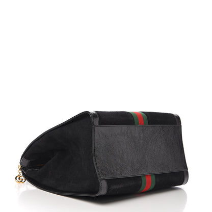 Gucci Suede Patent GG Web Medium Ophidia Tote Bag Black 3 of 9