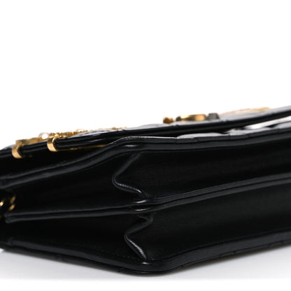 Chanel Lambskin Quilted Coco Clips Mini Wallet On Chain WOC Black 10 of 12