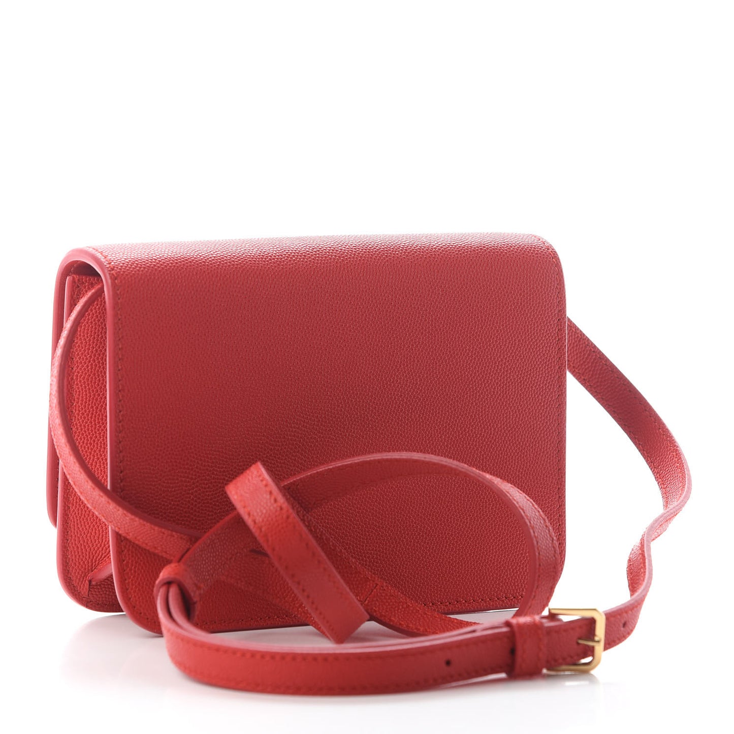 Grainy Calfskin Small TB Bag Bright Red