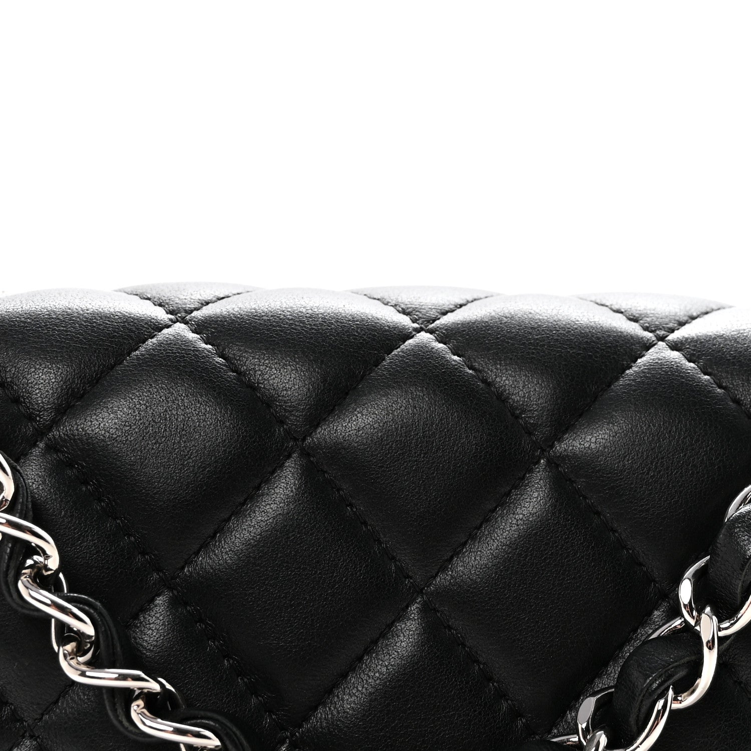 Chanel Lambskin Quilted Mini Rectangular Flap Black 8 of 10