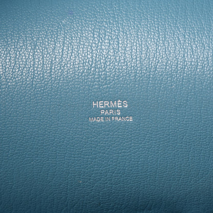 Hermes Taurillon Clemence Jypsiere Gypsy 28 Blue Jean 6 of 8