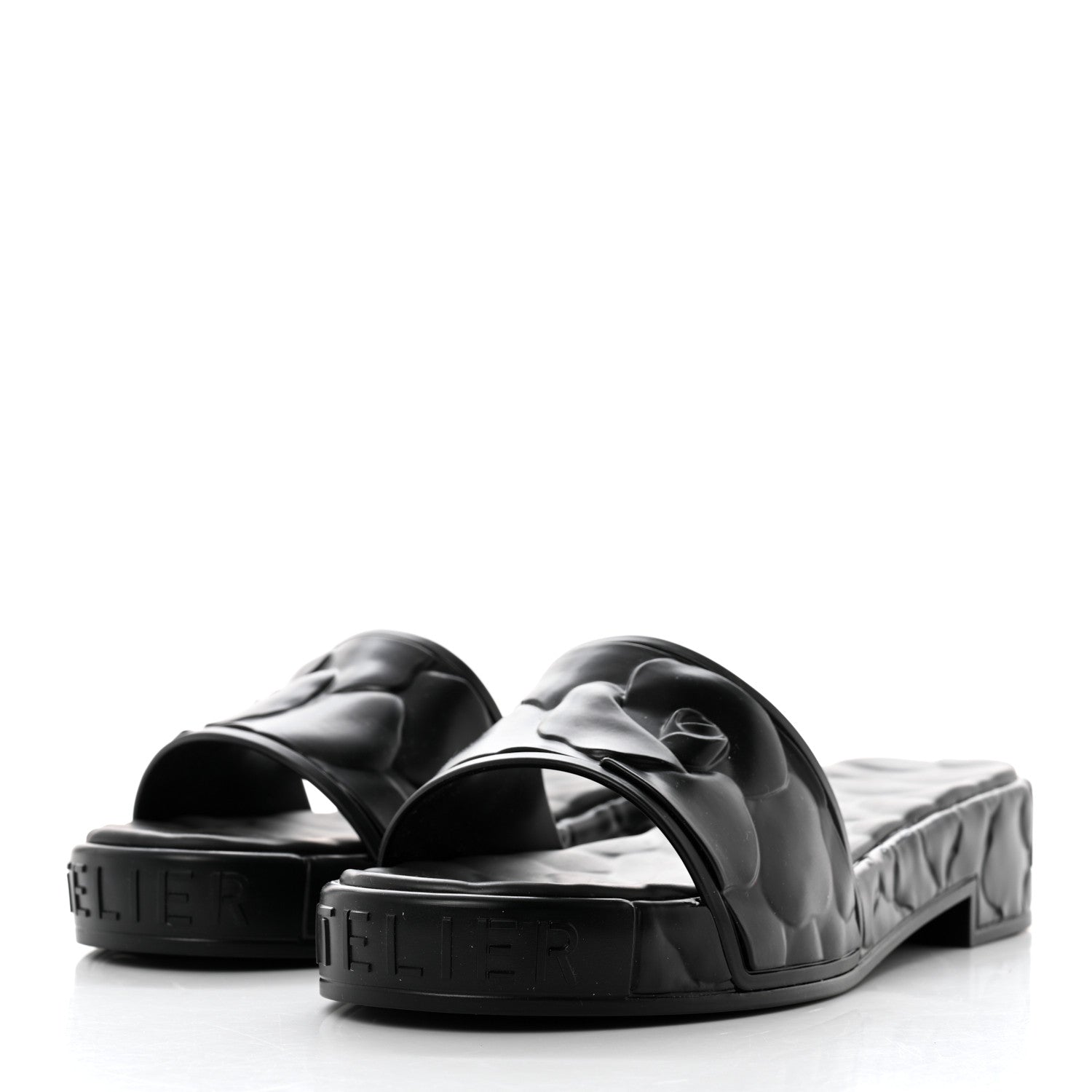 Valentino Garavani Rubber Atelier 03 Rose Edition 25/40mm Platform Slide Sandals 40 Black 3 of 7