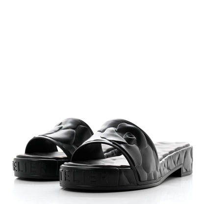 Valentino Garavani Rubber Atelier 03 Rose Edition 25/40mm Platform Slide Sandals 40 Black 3 of 7
