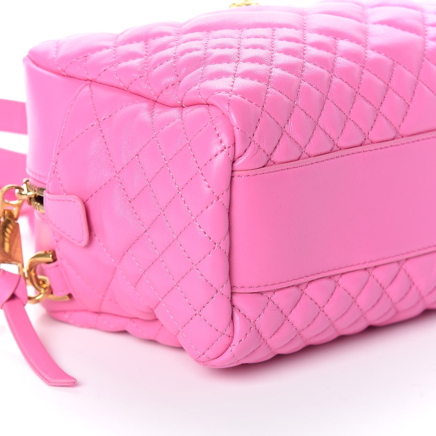 Nappa Quilted Icon Bowler Pink