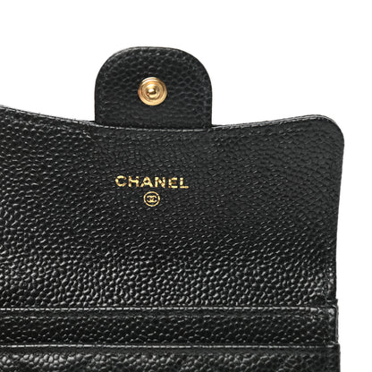 Chanel Caviar Quilted Flap Card Holder Wallet Black 6 of 9