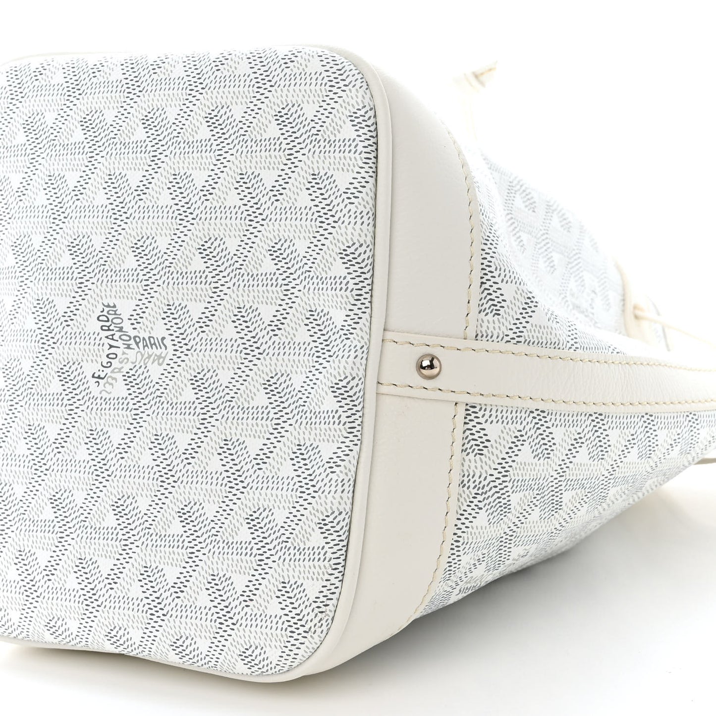 Goyardine Petit Flot Bucket Bag PM White