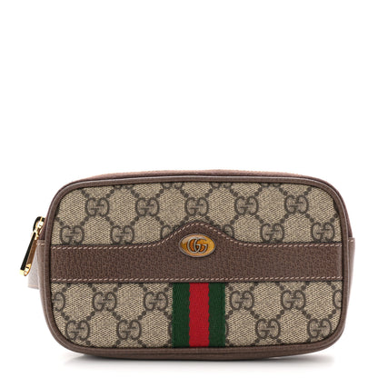 Gucci GG Supreme Monogram Ophidia Belted iPhone Case 95 38 Dark Brown 1 of 11