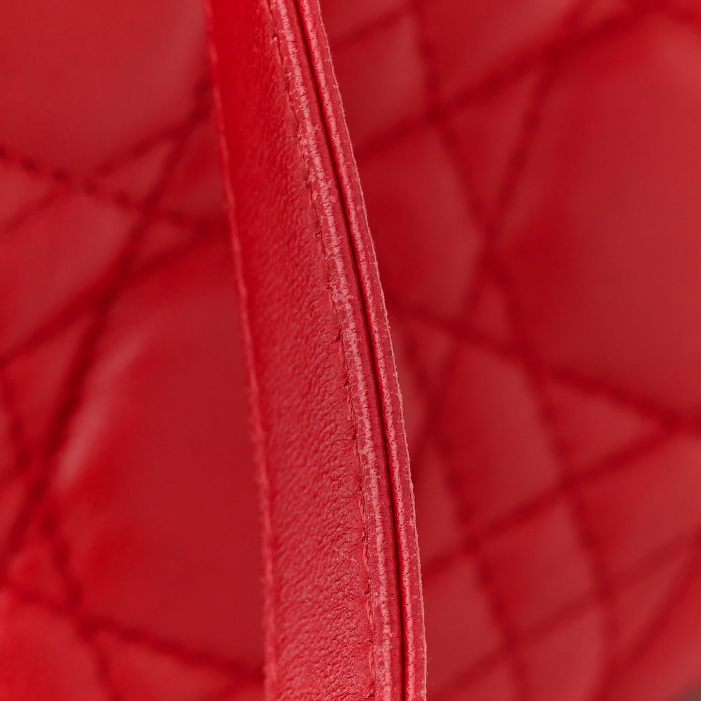 Lambskin Cannage Medium Lady Dior Red