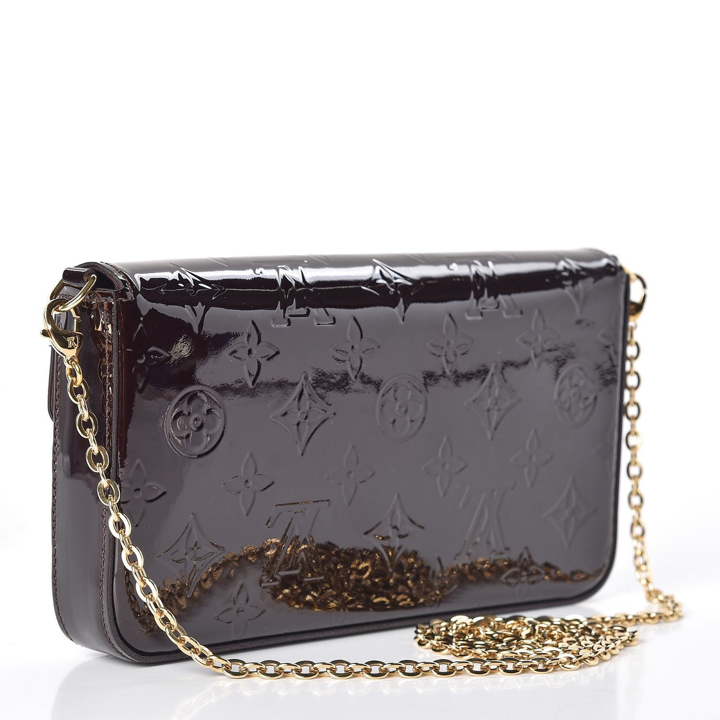 Vernis Pochette Felicie Chain Wallet Amarante