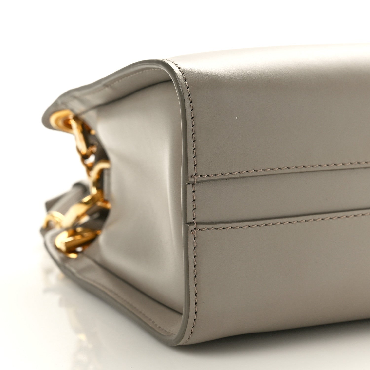 Chloe Shiny Calfskin Mini Annie Shoulder Bag Motty Grey 8 of 9
