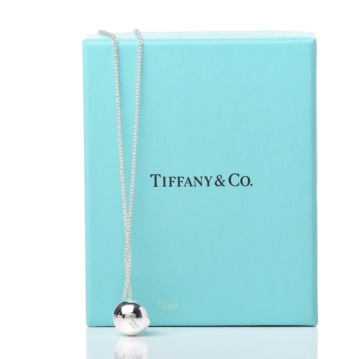 Tiffany Sterling Silver 12.75mm HardWear Ball Pendant Necklace 6 of 6