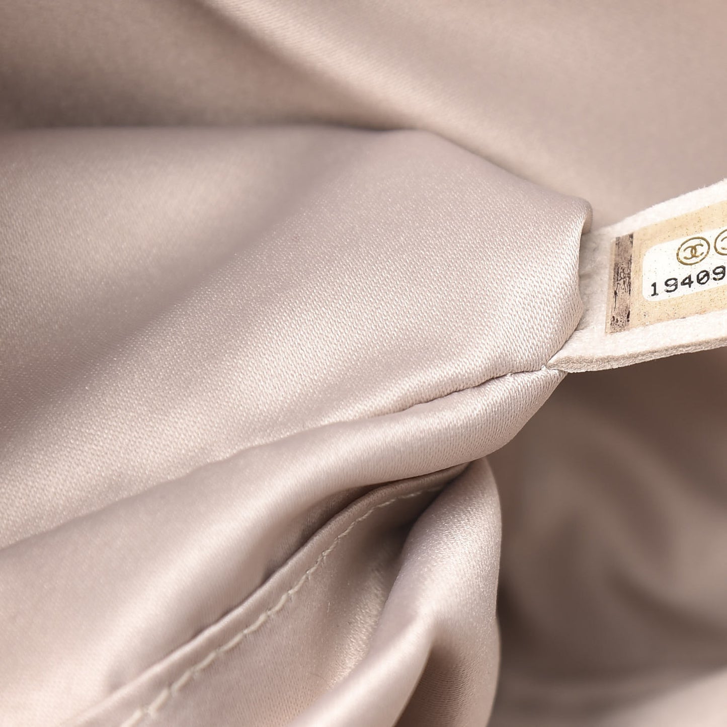 Calfskin Quilted Tender Touch Flap Bag Beige