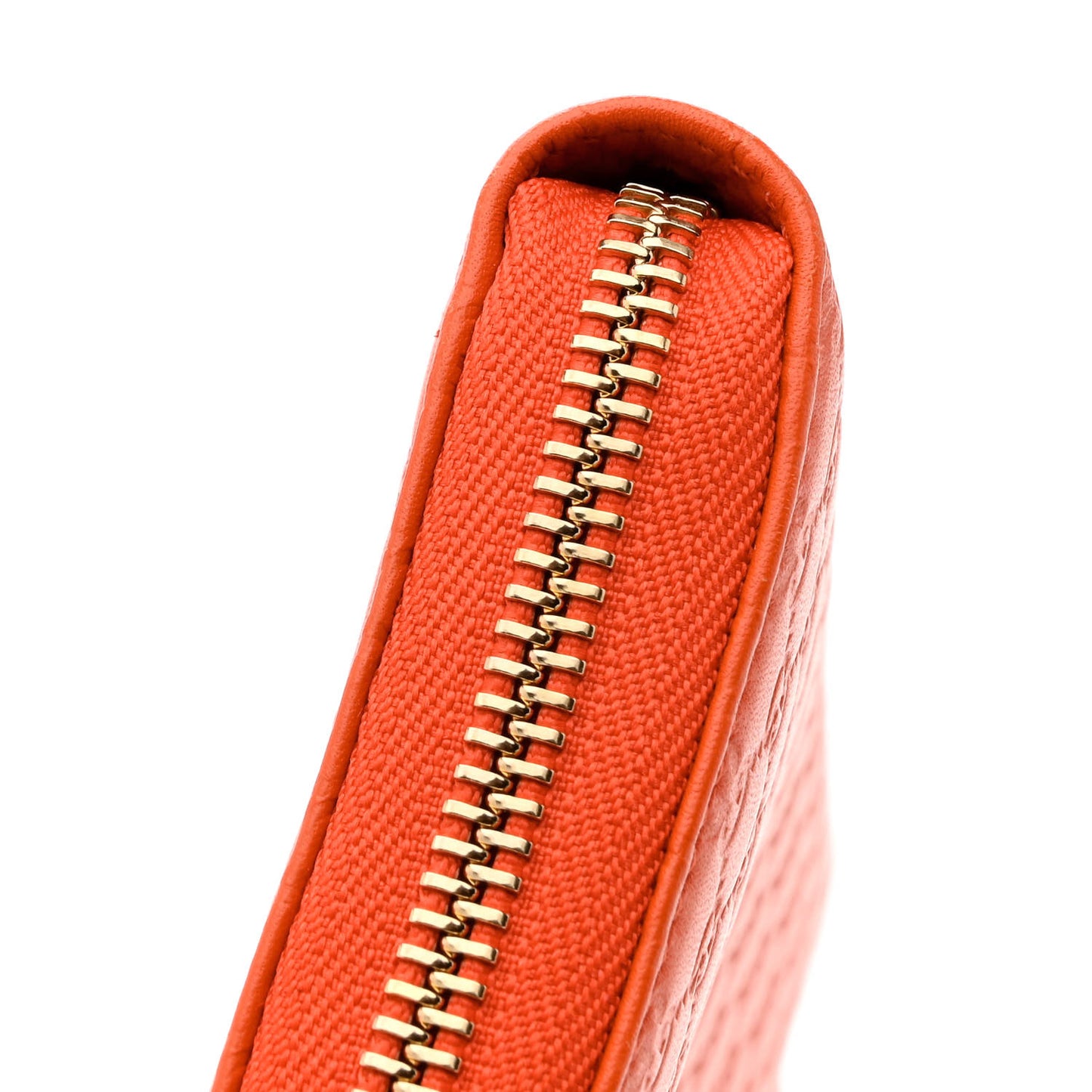 Microguccissima Zip Around Wallet Sun Orange