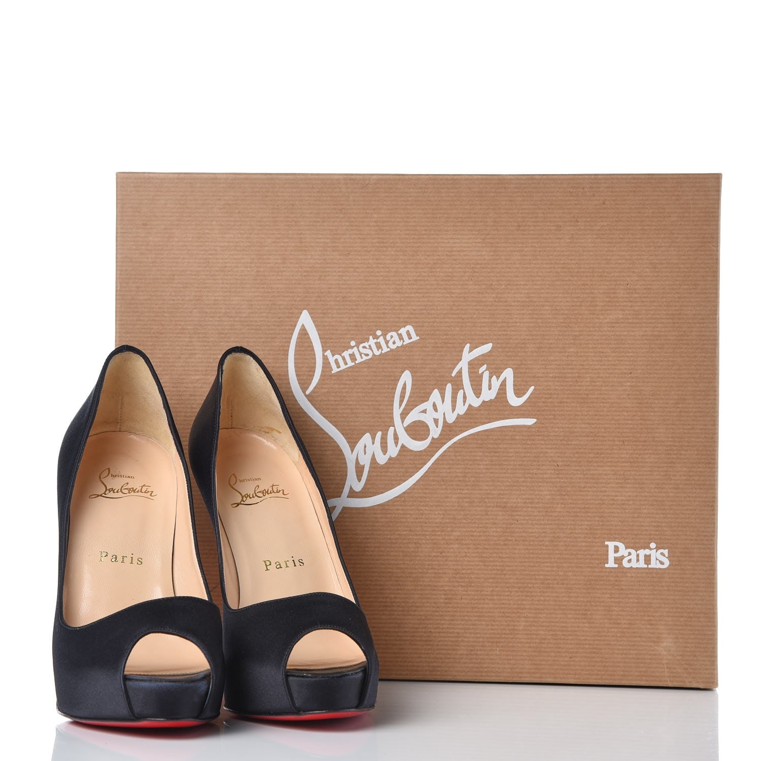 Christian Louboutin Satin Very Prive 120 Pumps 35.5 Black 8 of 8