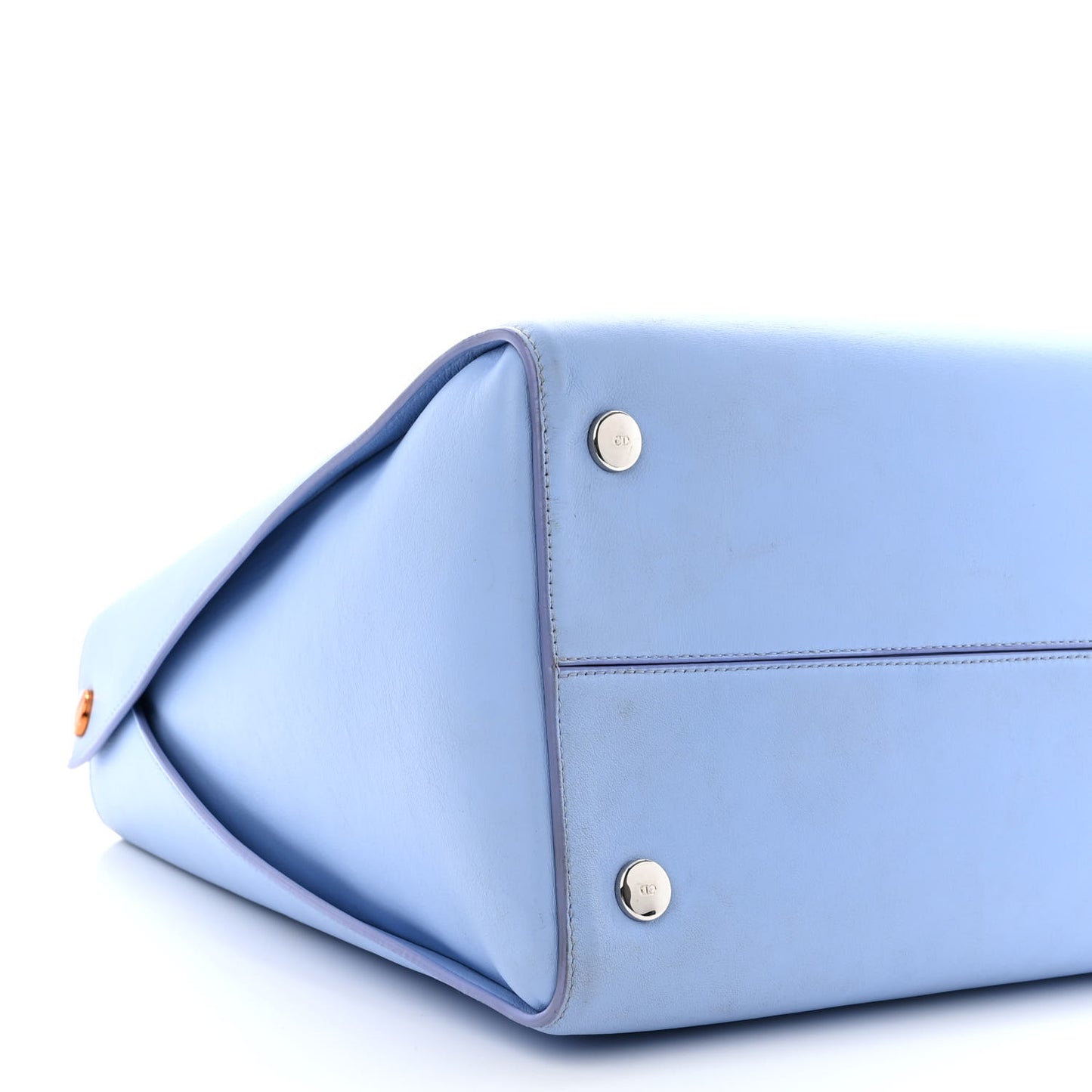 Calfskin Large Addict Shopping Tote Light Blue Beige