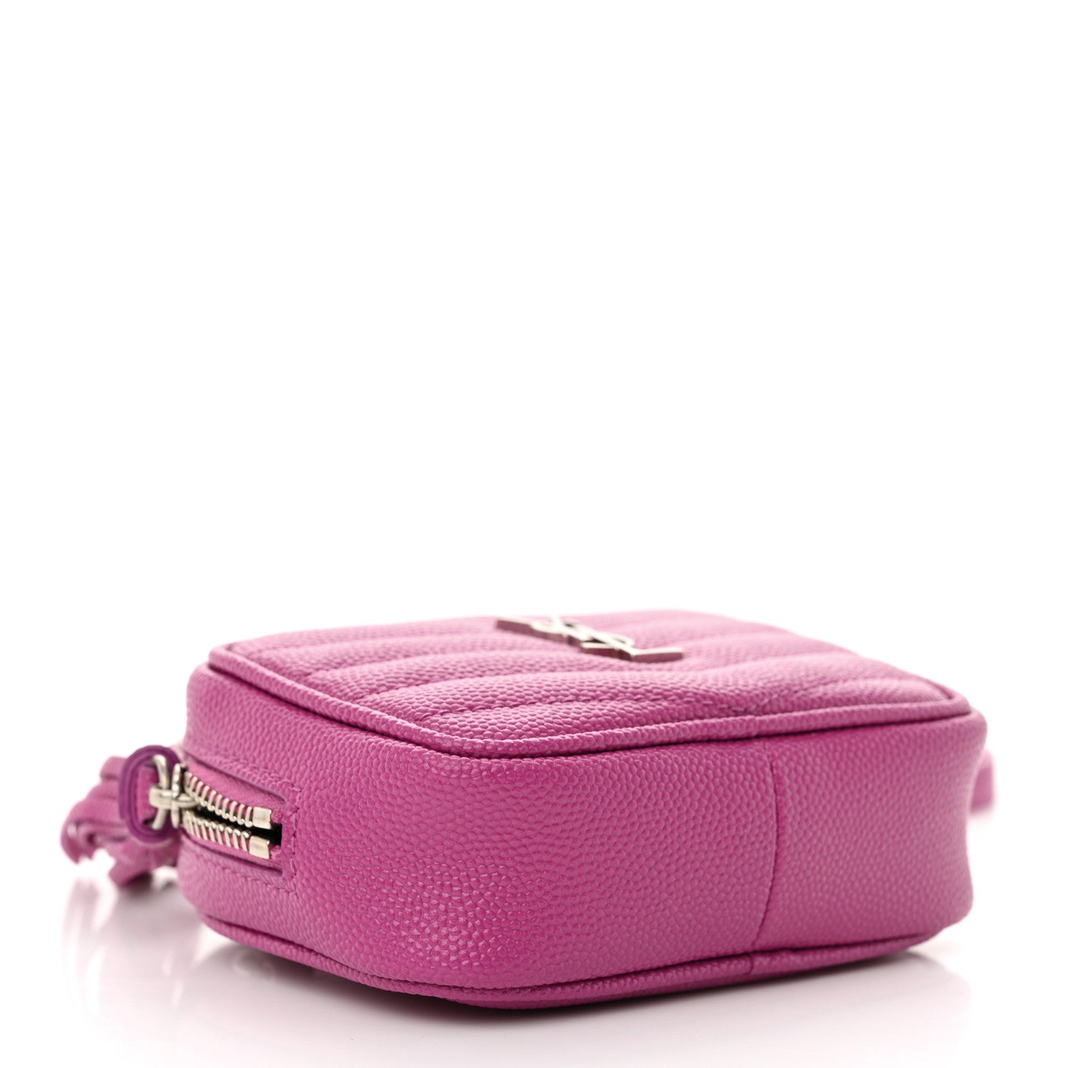 Saint Laurent Grain De Poudre Matelasse Monogram Baby Lou Camera Bag Electric Fuxia 4 of 11