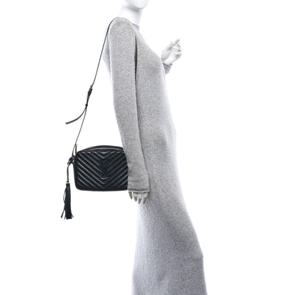 Saint Laurent Calfskin Matelasse Monogram Monochrome Lou Camera Bag Black 2 of 10
