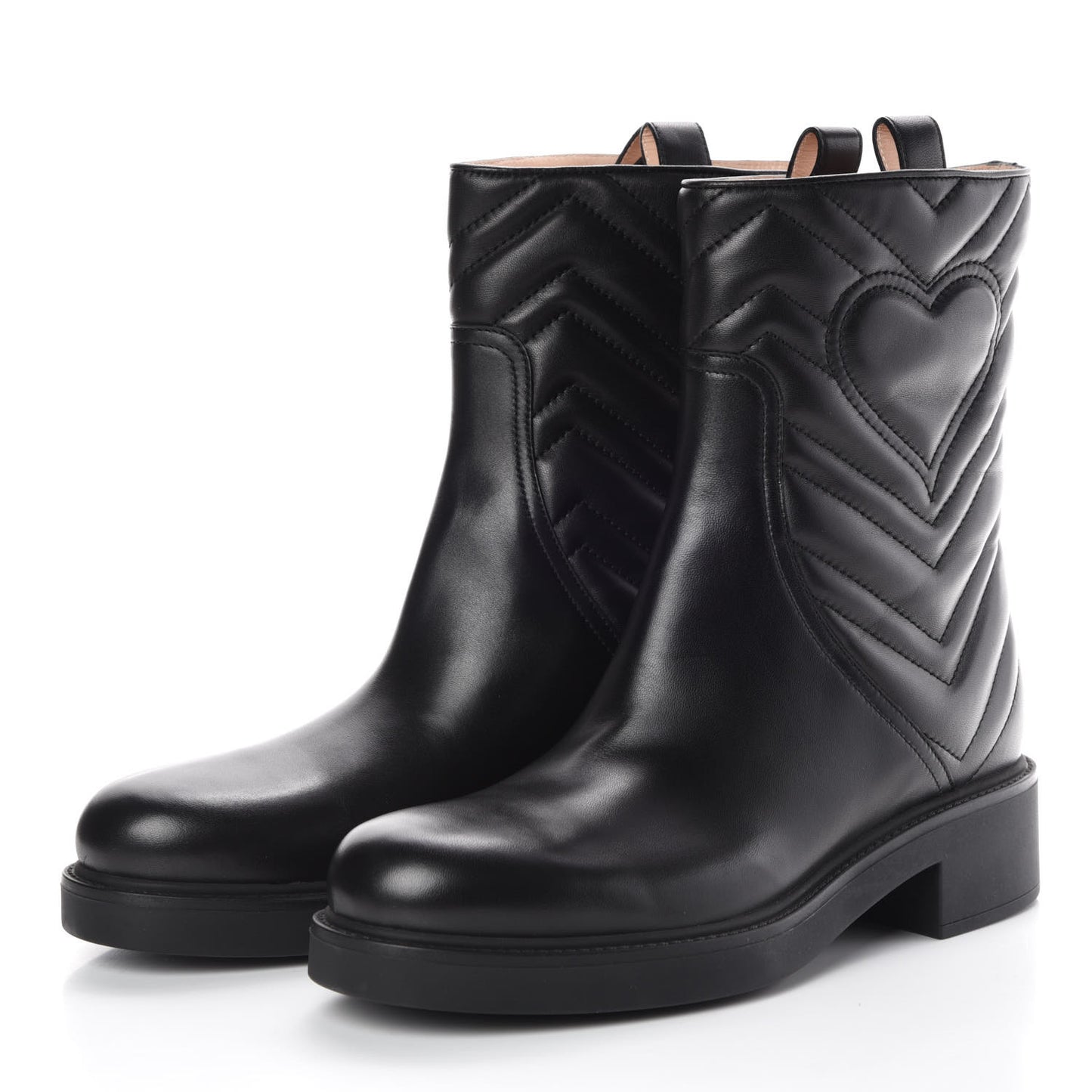 Nappa Matelasse Ankle Boots 39.5 Black
