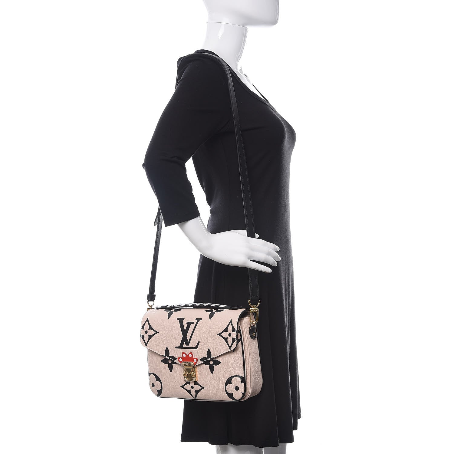 Louis Vuitton Empreinte Monogram Giant Crafty Pochette Metis Creme Black 2 of 10