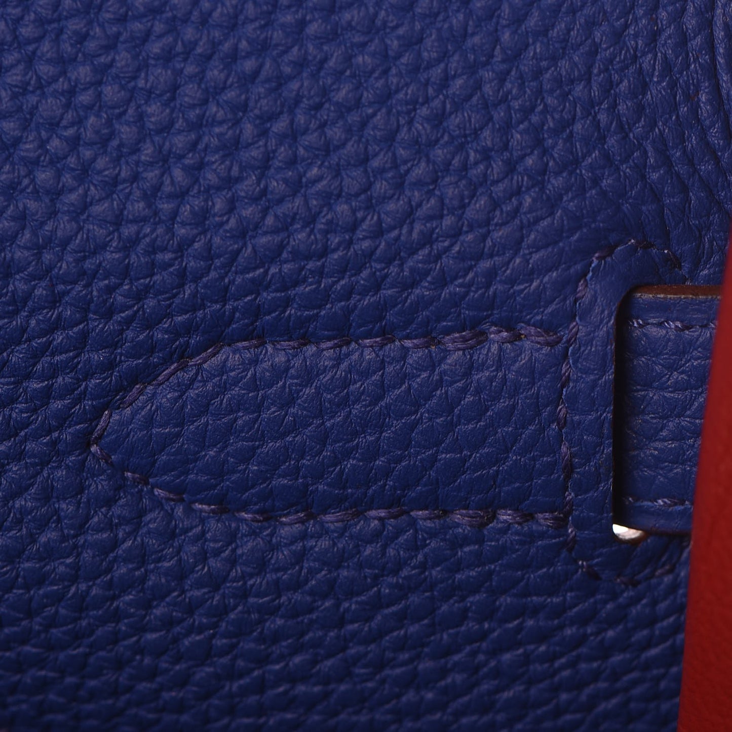 Togo Horseshoe Kelly Retourne 32 Bleu Electrique Rouge H