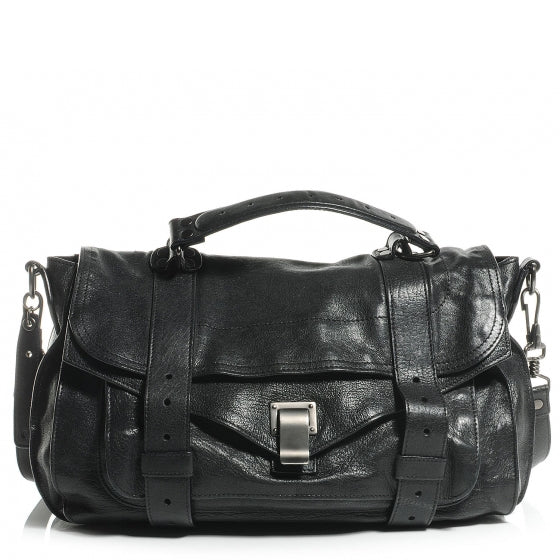 Proenza Schouler Lambskin PS1 Medium Satchel Black 1 of 11