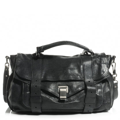 Proenza Schouler Lambskin PS1 Medium Satchel Black 1 of 11