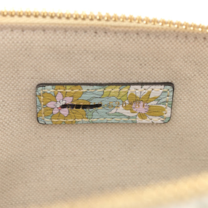 Gucci New Shangai Calfskin Tiger Savanah Web Small Horsebit 1955 Top Handle Bag Chalky White Multicolor 6 of 14