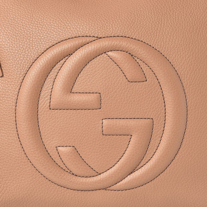 Gucci Pebbled Calfskin Large Soho Hobo Camelia 8 of 8