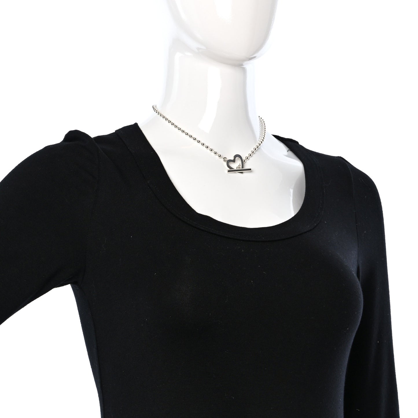 Sterling Silver Heart Toggle Necklace