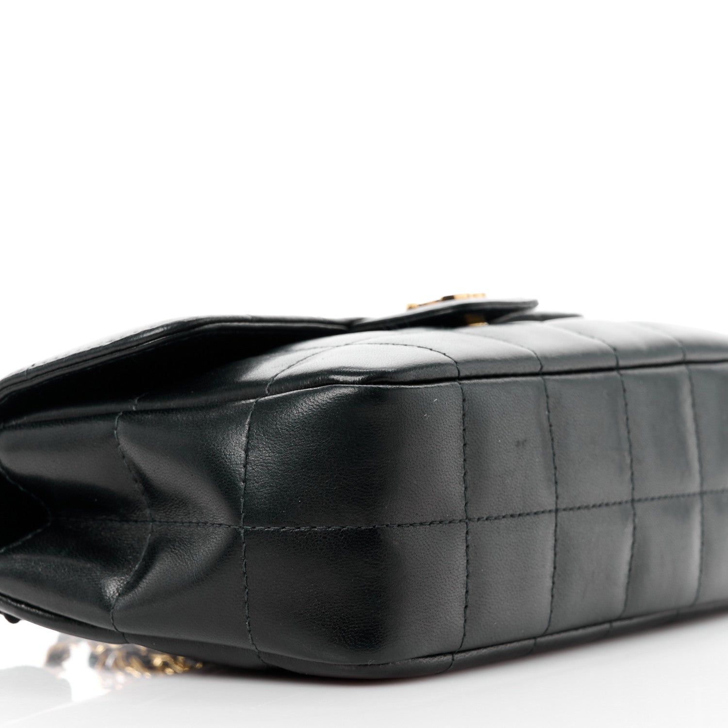 Chanel Lambskin Quilted Mini Chocolate Bar Camellia Flap Black 9 of 11
