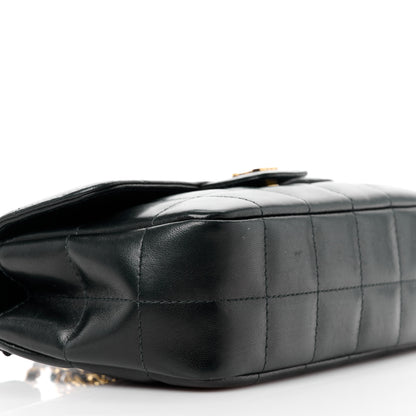 Chanel Lambskin Quilted Mini Chocolate Bar Camellia Flap Black 9 of 11