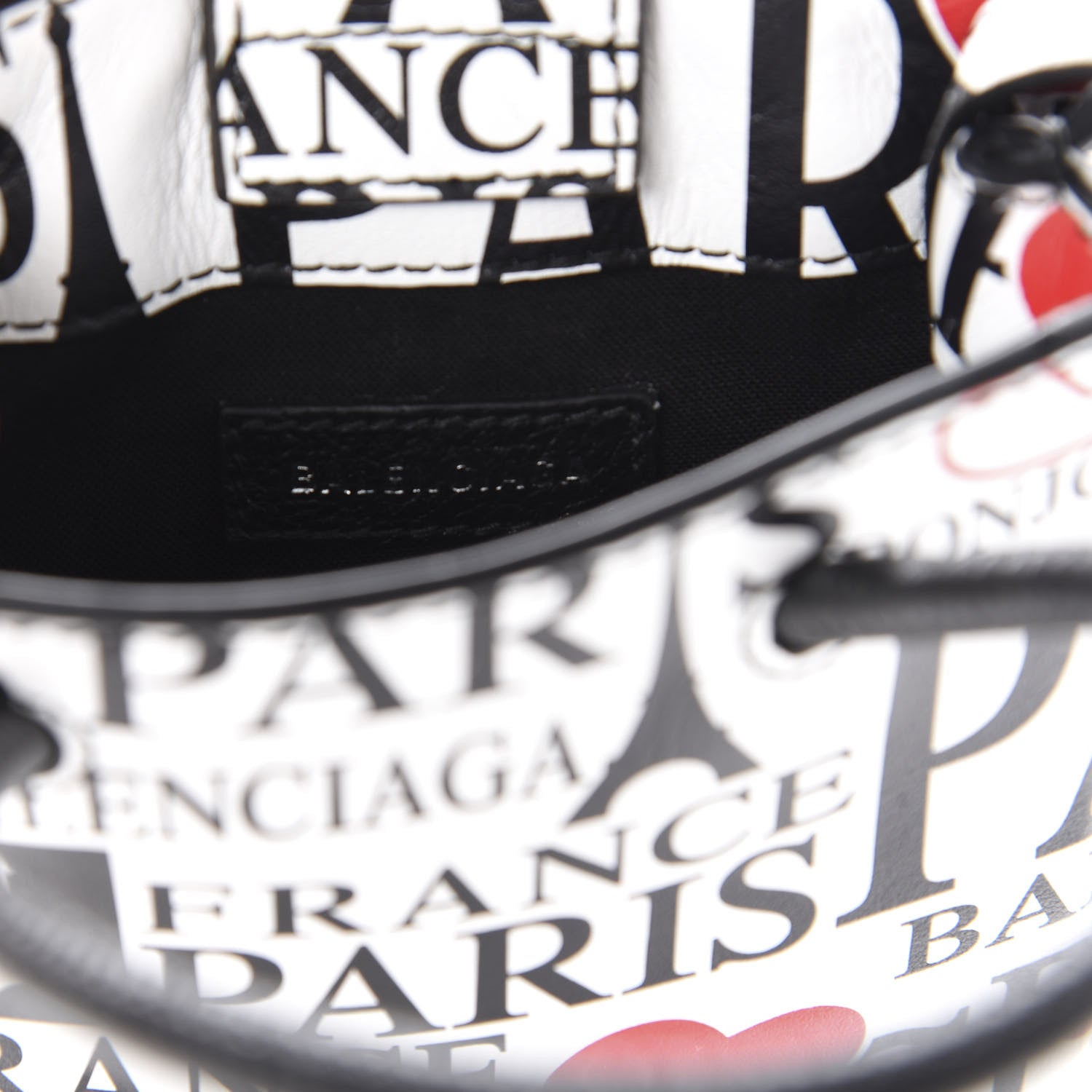 Balenciaga Calfskin Bonjour Paris Print Shopping Phone Holder Bag Paris Bonjour 8 of 10
