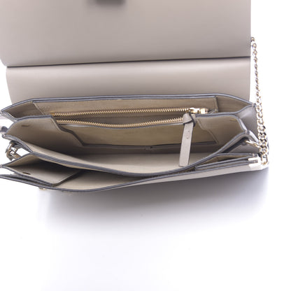 Chloe Calfskin Suede Medium Faye Shoulder Bag Motty Grey 5 of 9