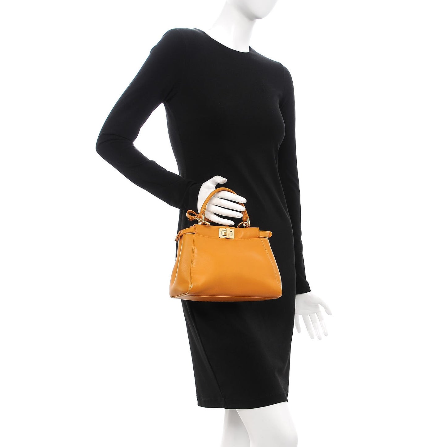 Nappa Mini Peekaboo Iconic Satchel Giallo Syrup