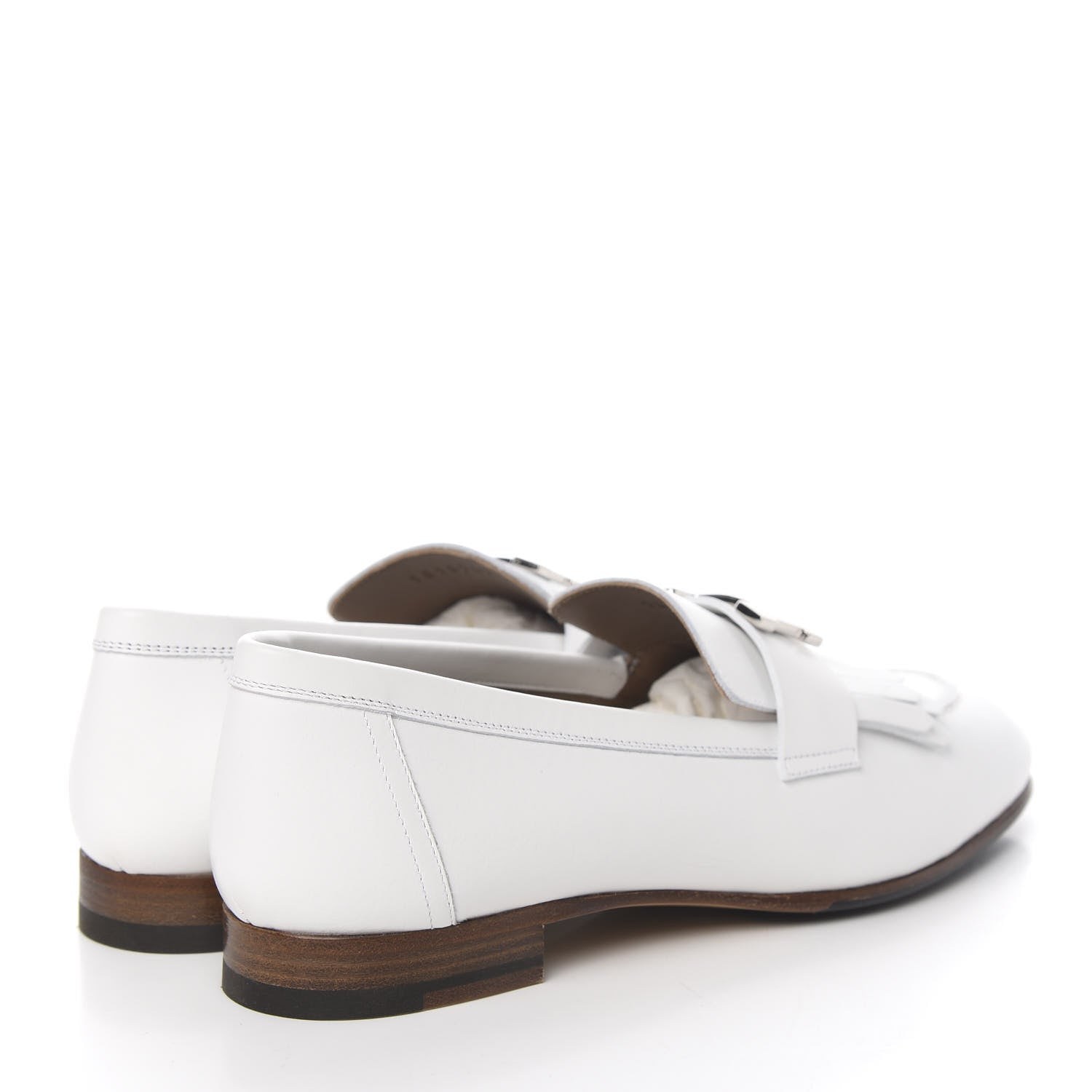 Hermes Calfskin Womens Royal Loafers 36.5 White 4 of 9