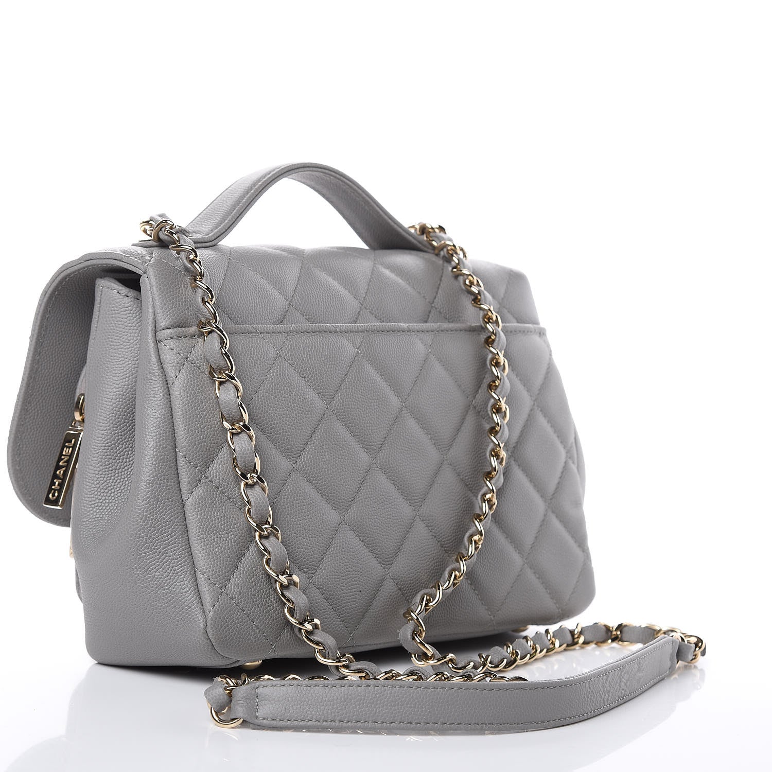 Chanel Caviar Quilted Medium Business Affinity Flap Grey 3 of 9