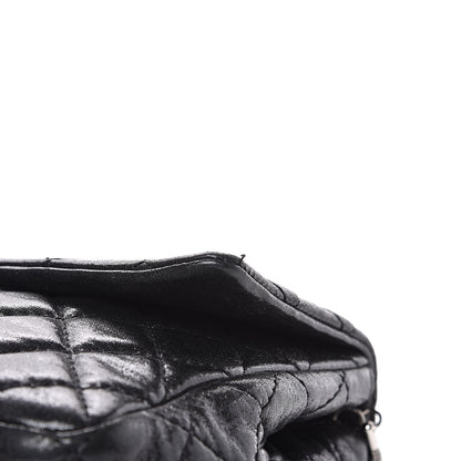Chanel Iridescent Lambskin Quilted Snake Chain 2.55 Reissue Flap Black 10 of 13