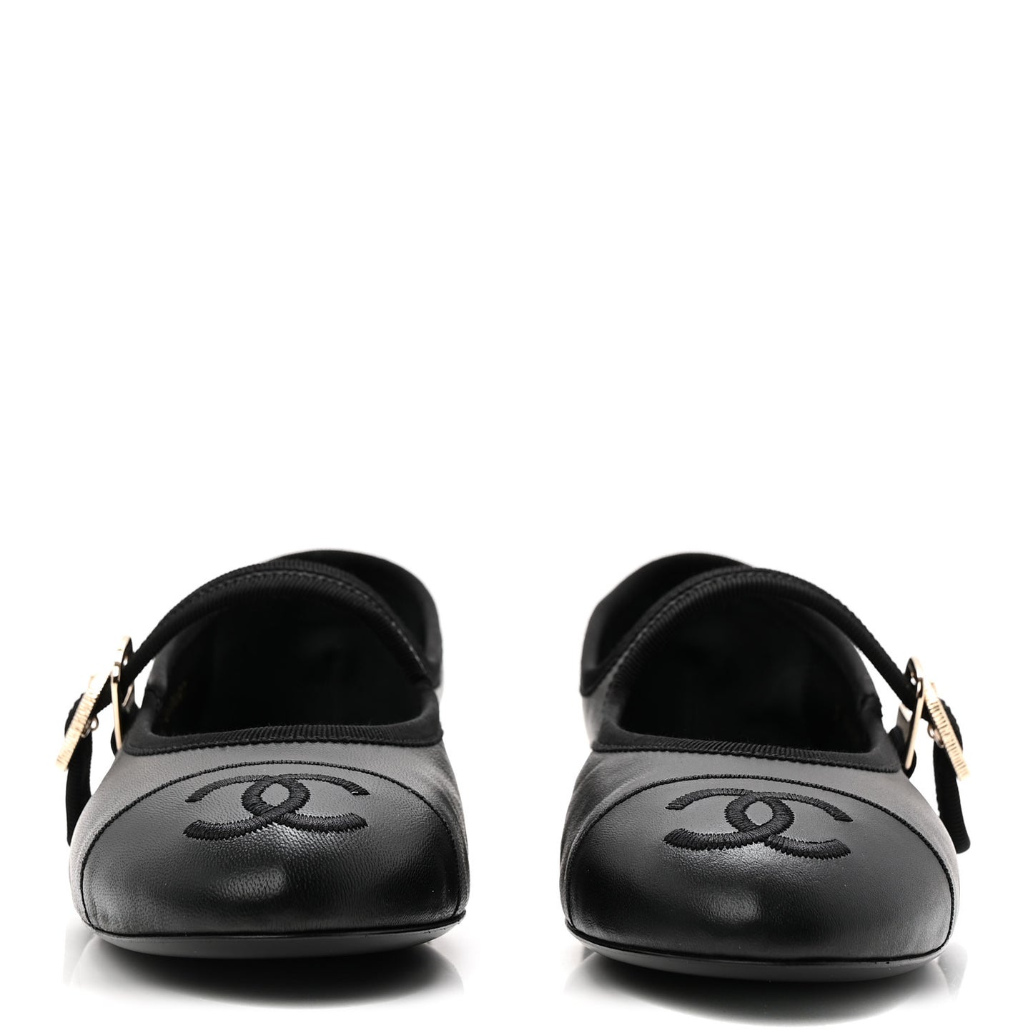 Lambskin Mary Jane Flats 37.5 Black