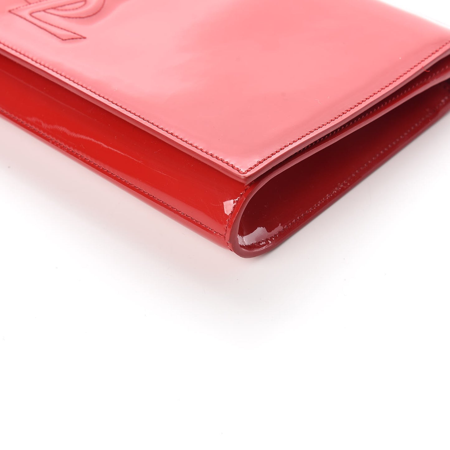 Patent Monogram Large Belle De Jour Clutch Red