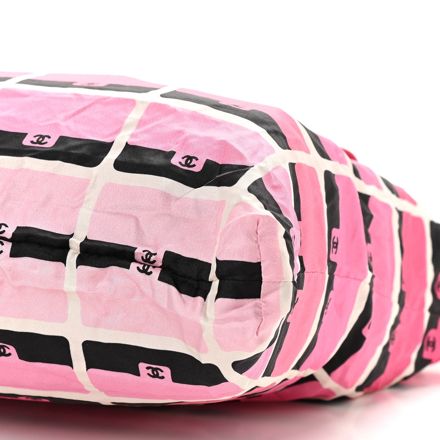 Chanel Caviar Fabric Quilted Foldable Tote With Chain Pink Multicolor 18 of 20