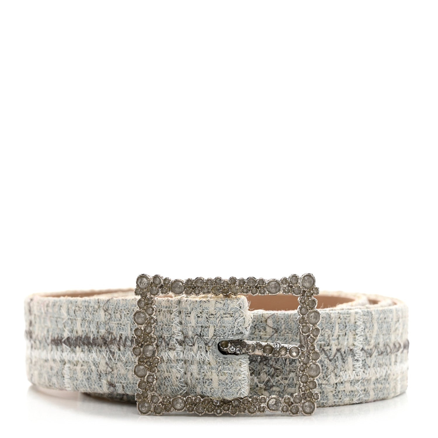 Chanel Tweed Crystal CC Belt 80 32 Grey Multicolor 1 of 7